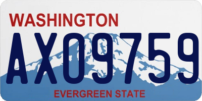 WA license plate AXO9759
