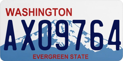 WA license plate AXO9764