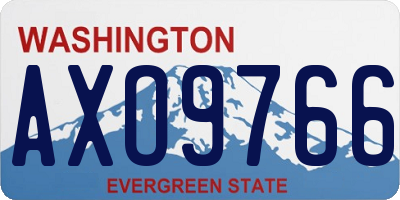 WA license plate AXO9766