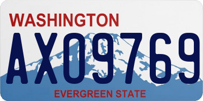 WA license plate AXO9769
