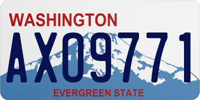 WA license plate AXO9771