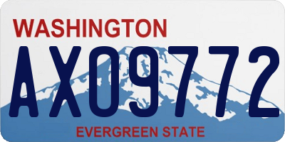 WA license plate AXO9772