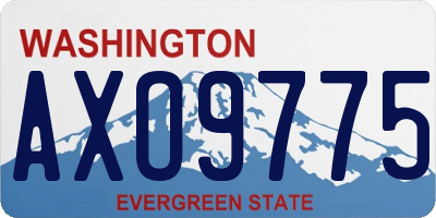WA license plate AXO9775
