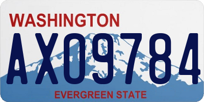 WA license plate AXO9784