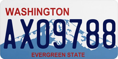 WA license plate AXO9788