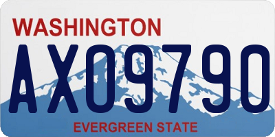 WA license plate AXO9790