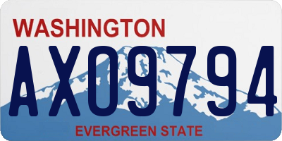 WA license plate AXO9794