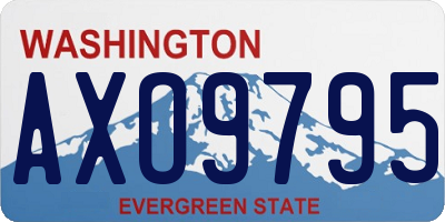 WA license plate AXO9795