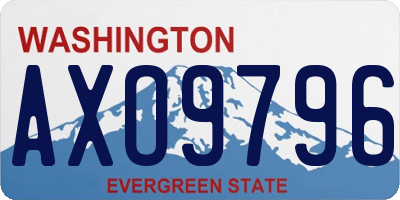 WA license plate AXO9796