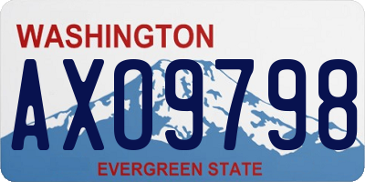 WA license plate AXO9798
