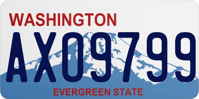 WA license plate AXO9799