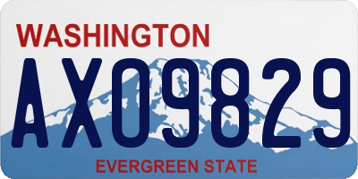WA license plate AXO9829