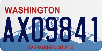 WA license plate AXO9841