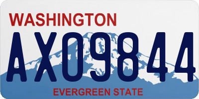 WA license plate AXO9844