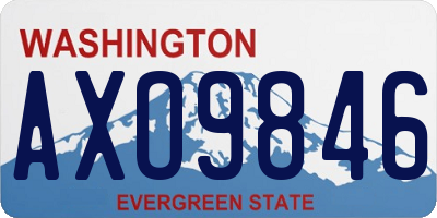 WA license plate AXO9846