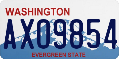 WA license plate AXO9854