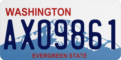 WA license plate AXO9861