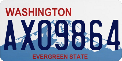 WA license plate AXO9864