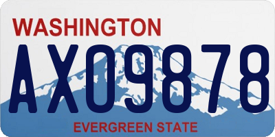 WA license plate AXO9878