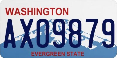 WA license plate AXO9879