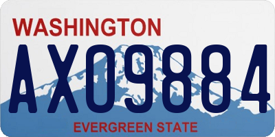WA license plate AXO9884