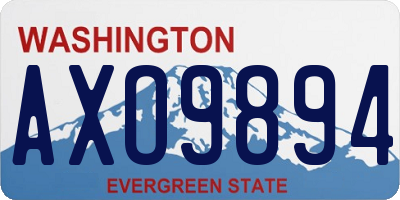 WA license plate AXO9894