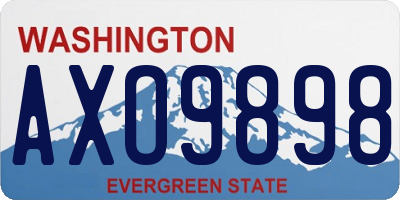 WA license plate AXO9898