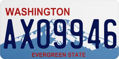 WA license plate AXO9946