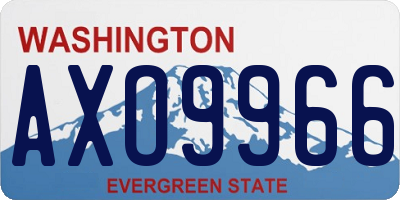 WA license plate AXO9966