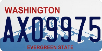 WA license plate AXO9975