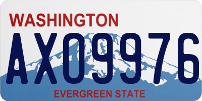 WA license plate AXO9976