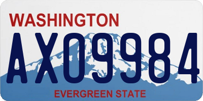 WA license plate AXO9984