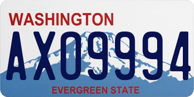 WA license plate AXO9994