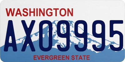 WA license plate AXO9995