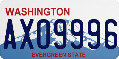 WA license plate AXO9996