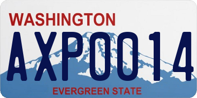 WA license plate AXP0014
