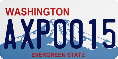WA license plate AXP0015