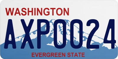 WA license plate AXP0024