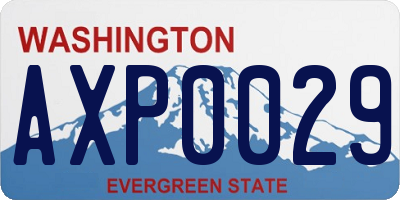 WA license plate AXP0029