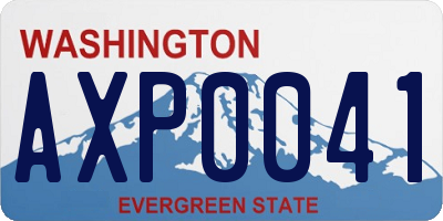 WA license plate AXP0041