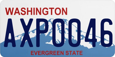 WA license plate AXP0046