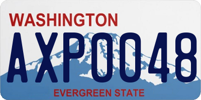 WA license plate AXP0048