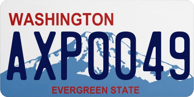 WA license plate AXP0049