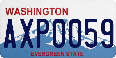WA license plate AXP0059