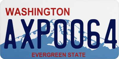 WA license plate AXP0064