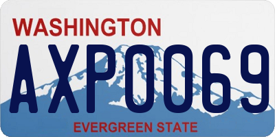 WA license plate AXP0069
