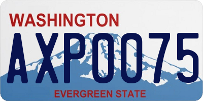 WA license plate AXP0075