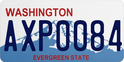 WA license plate AXP0084