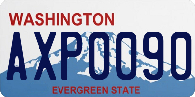 WA license plate AXP0090