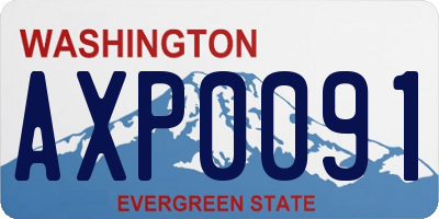 WA license plate AXP0091
